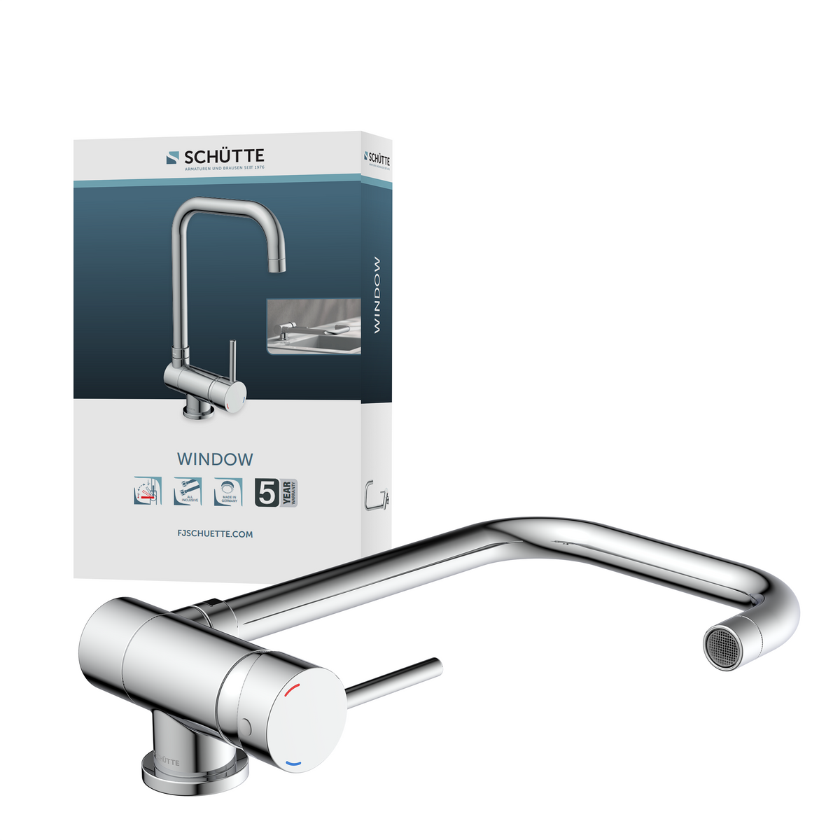 Robinet rabattable Schütte WINDOW chromé