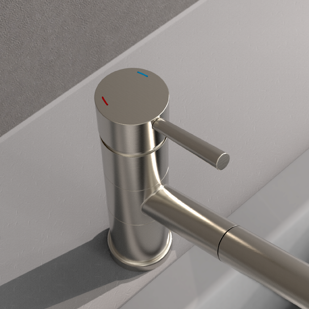 Robinet douchette Schütte UNICORN bec droit inox