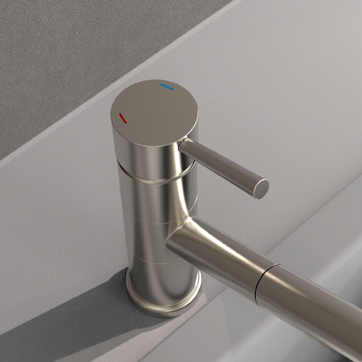 Robinet douchette Schütte UNICORN bec droit inox