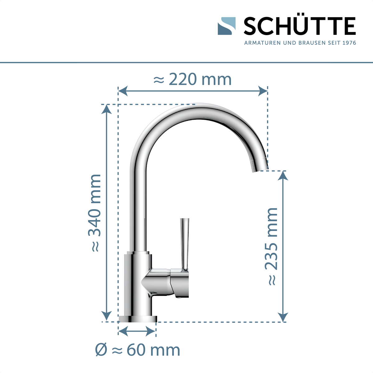 Robinet cuisine Schütte CORNWALL chromé