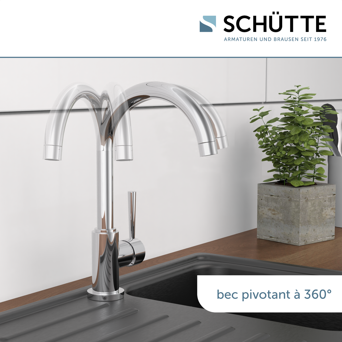 Robinet cuisine Schütte CORNWALL chromé