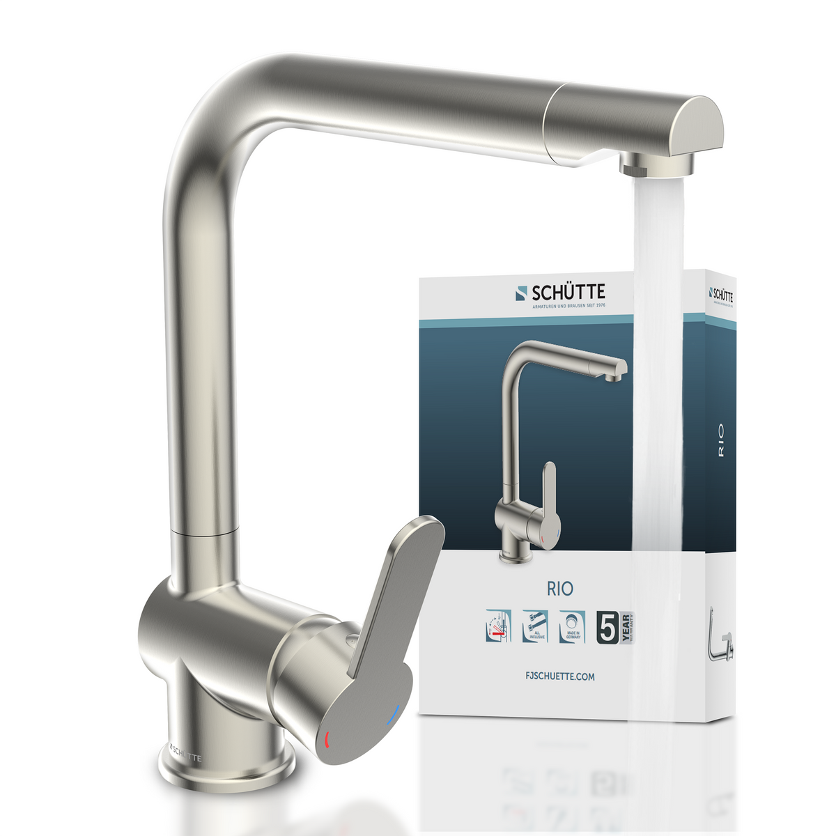 Robinet cuisine Schütte RIO effet inox