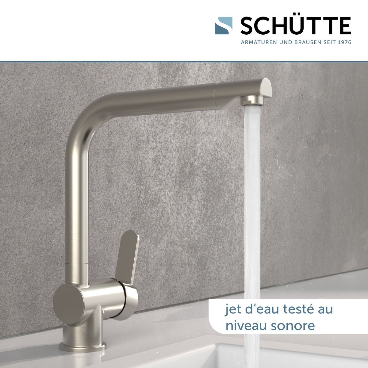 Robinet cuisine Schütte RIO effet inox