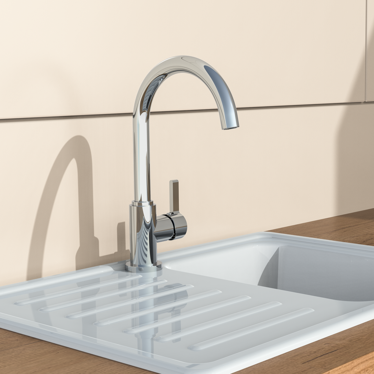 Robinet mitigeur cuisine Instmaier LEONA chromé