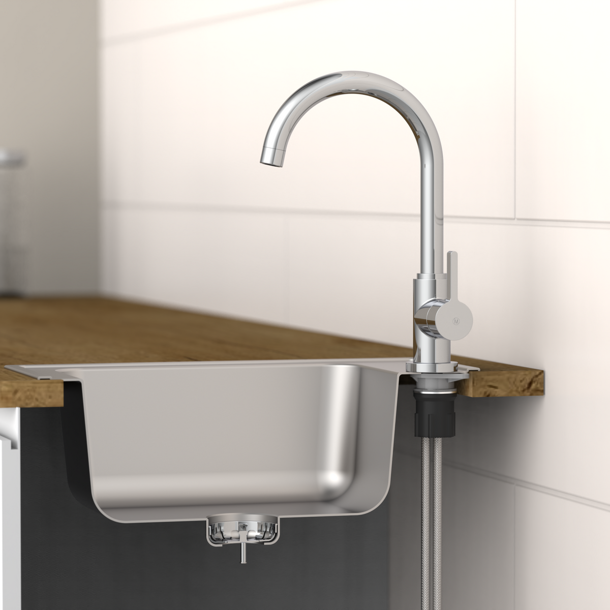 Robinet mitigeur cuisine Instmaier LEONA chromé