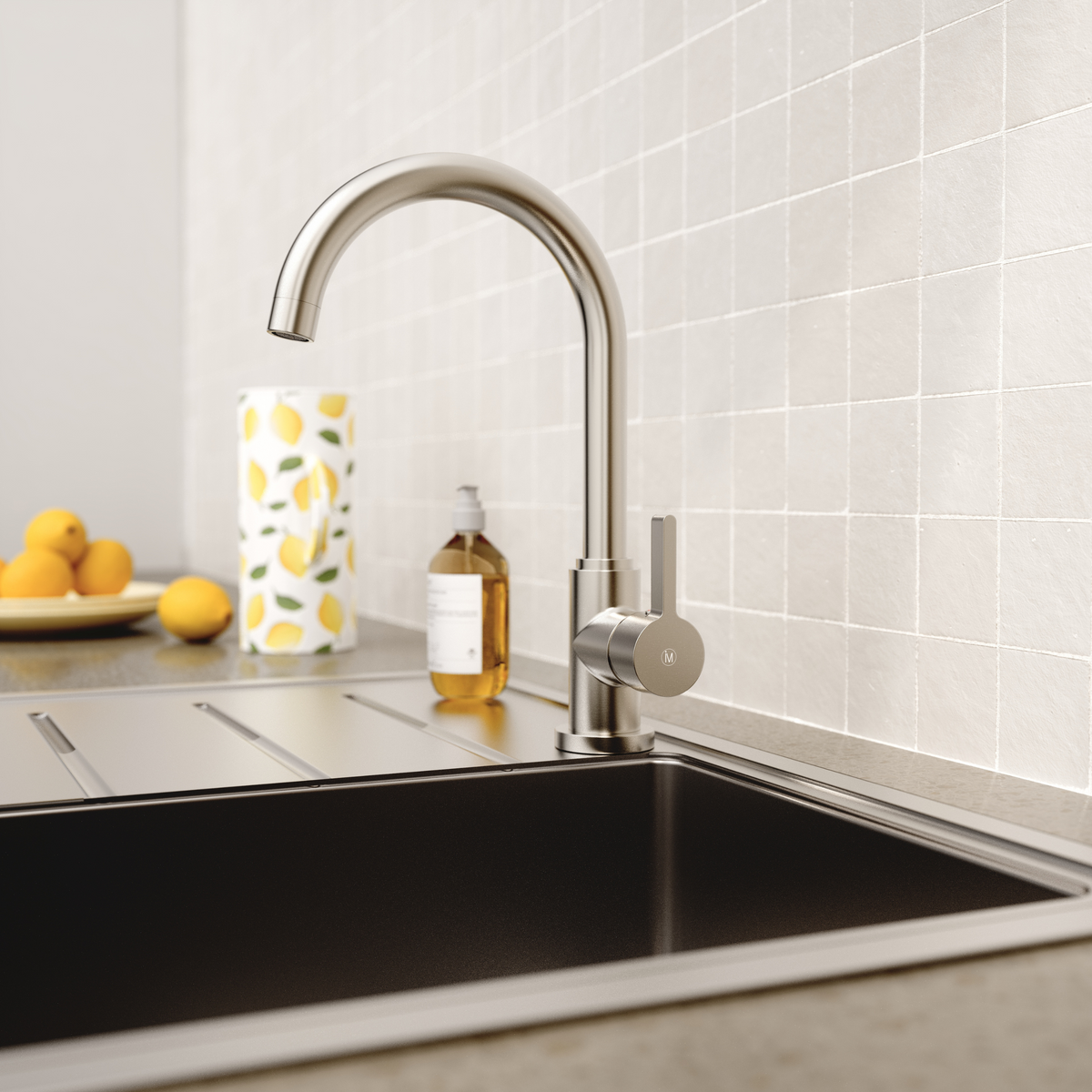 Robinet mitigeur cuisine Instmaier LEONA inox
