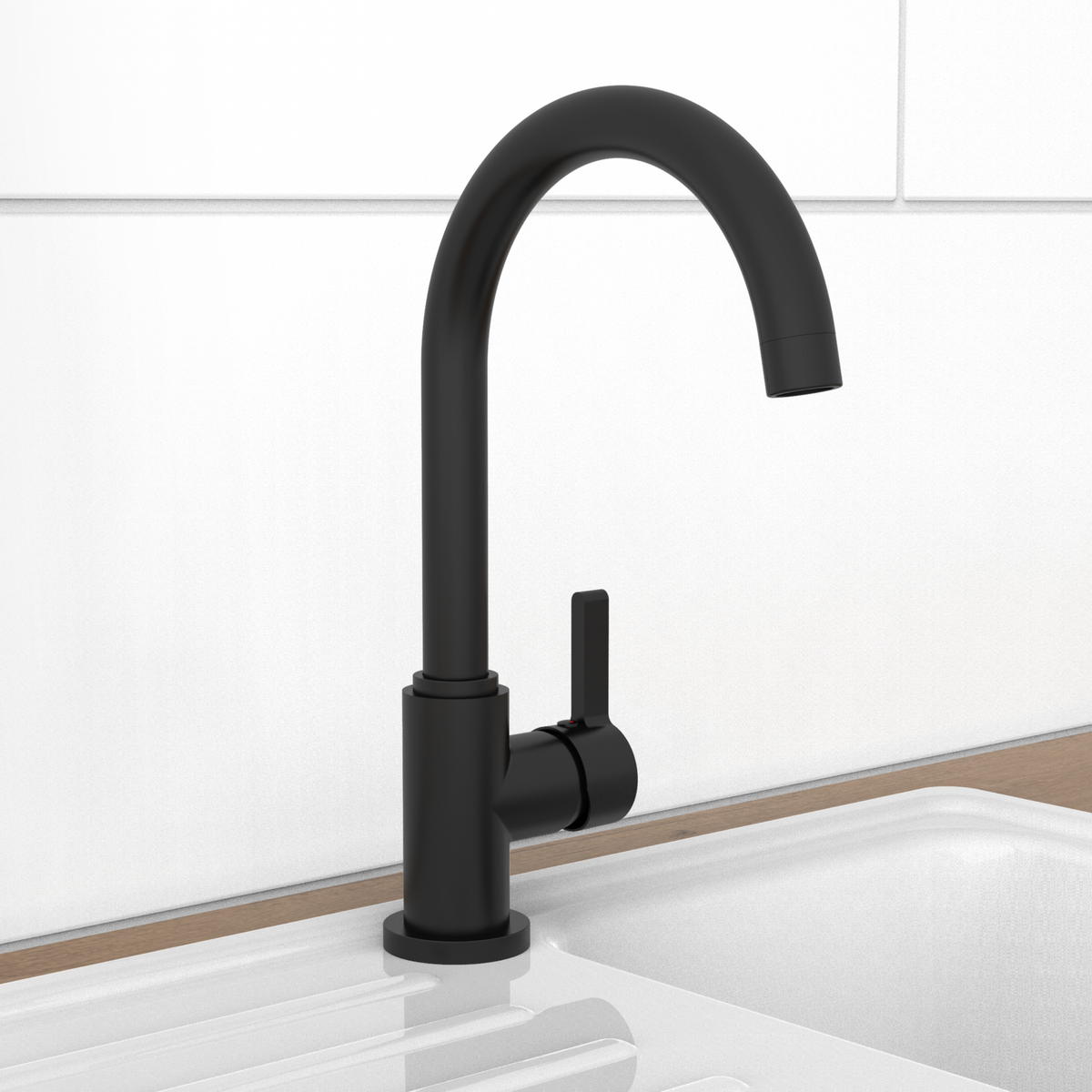 Robinet mitigeur cuisine Instmaier LEONA noir mat