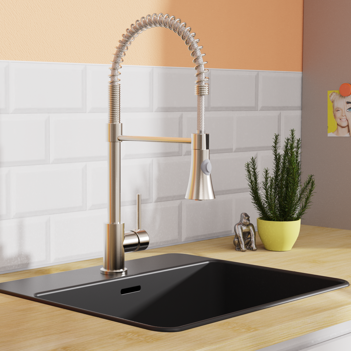 Robinet cuisine douchette inox Eisl LEON