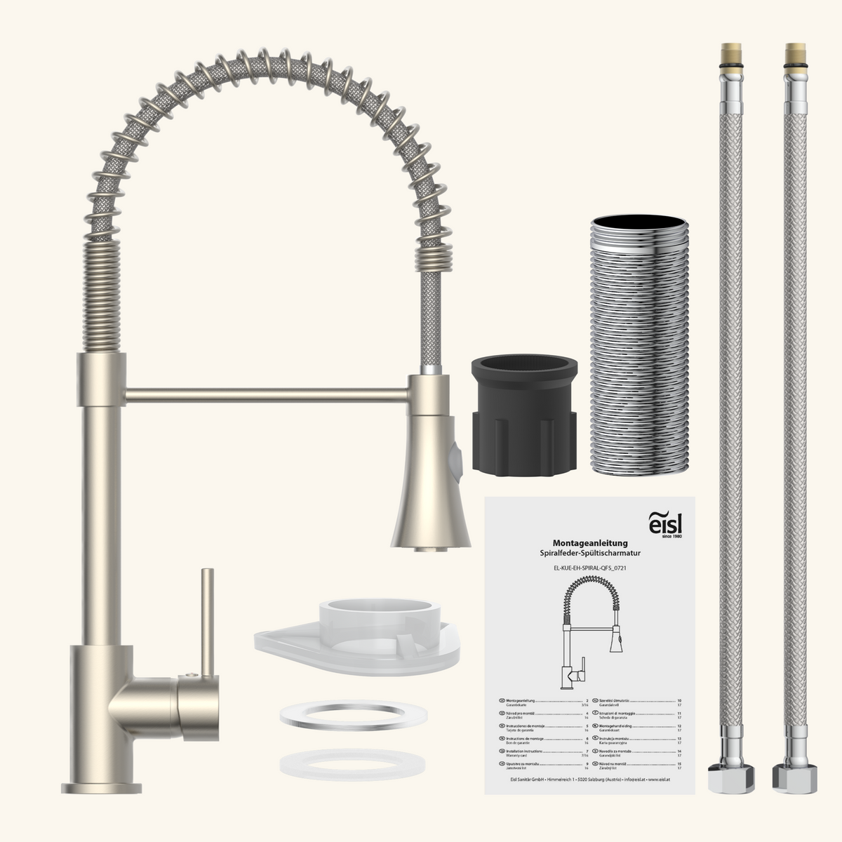 Robinet cuisine douchette inox Eisl LEON