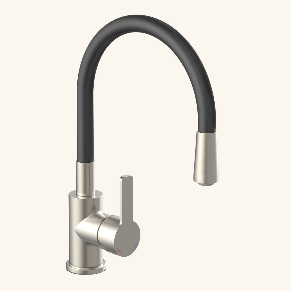 Robinet rabattable noir et inox Eisl FLEXO