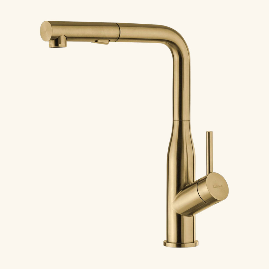 Robinet douchette Luisina inox PVD doré ARCHIE