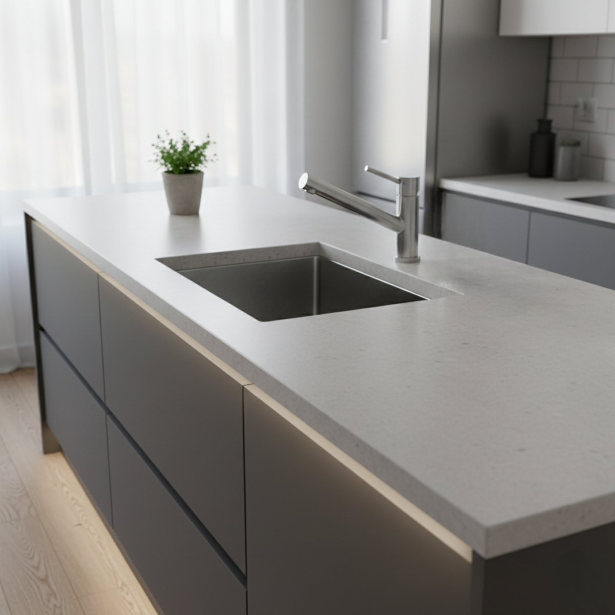 Robinet cuisine Luisina inox massif LEONIE