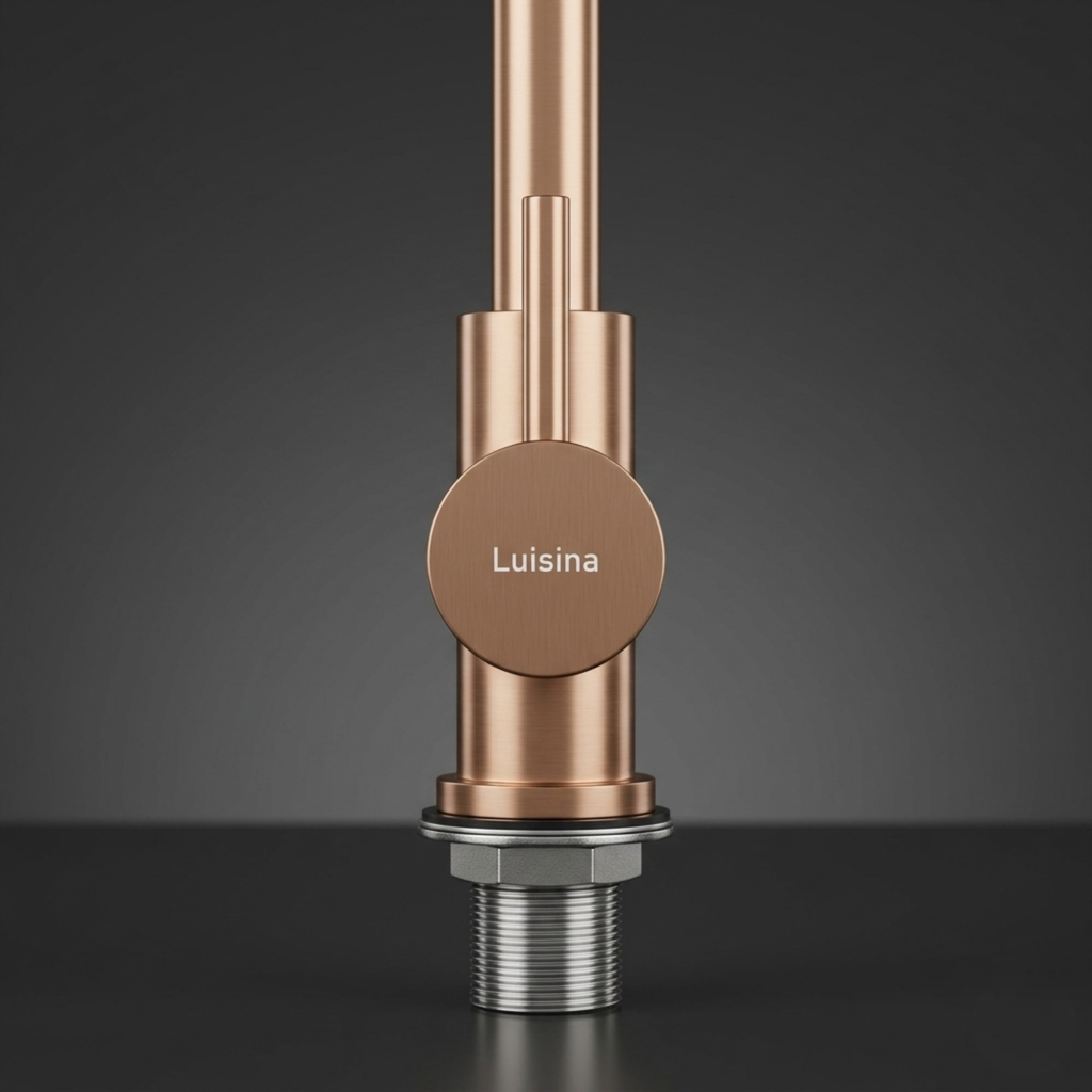 Robinet rabattable Luisina inox PVD cuivre ACHILLE