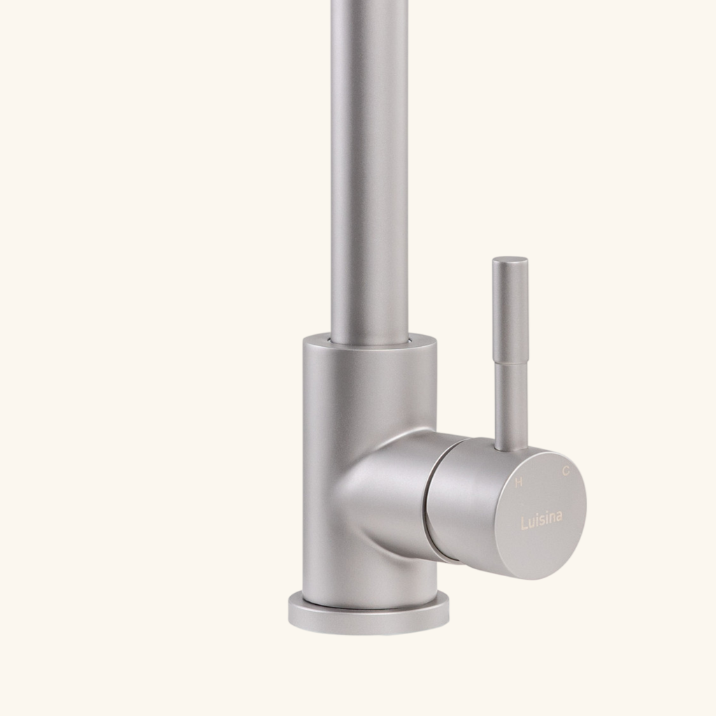 Robinet Luisina inox massif SIMON gris perle