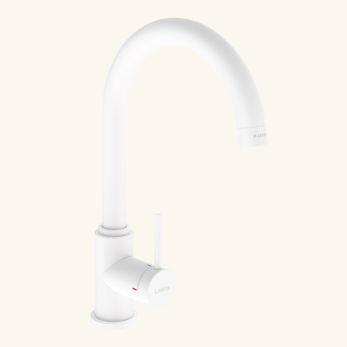 Robinet cuisine Luisina bec pivotant blanc mat RAPHAEL