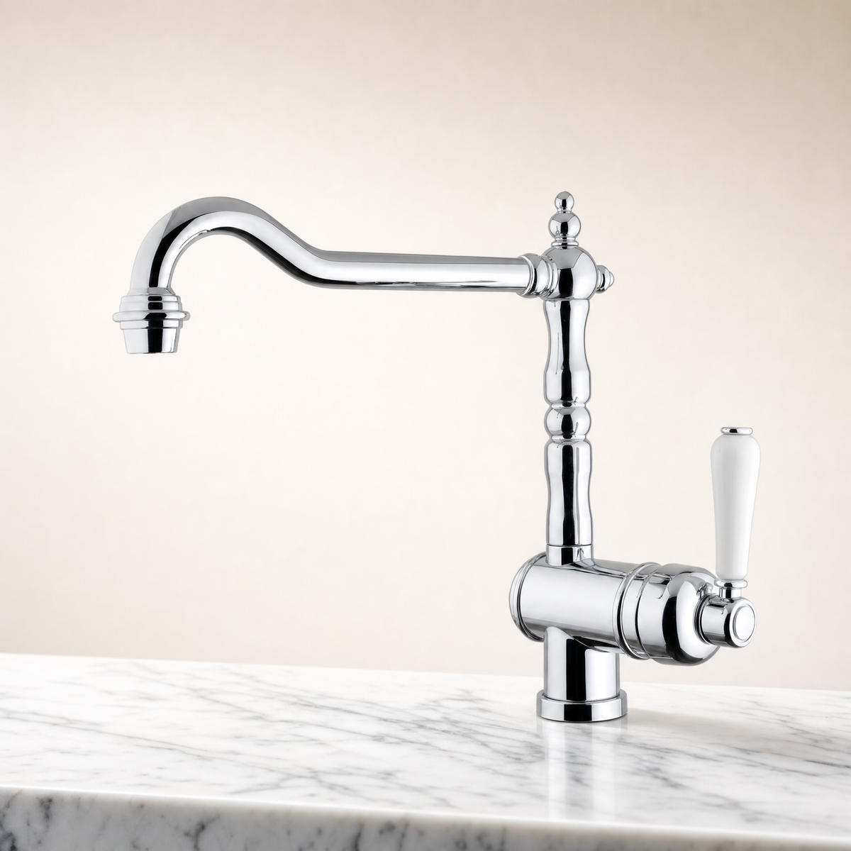 Robinet cuisine vintage chromé MARIUS