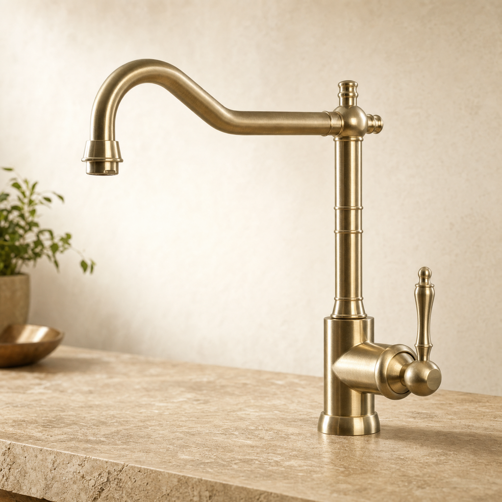 Robinet vintage inox doré Luisina GUSTAVE