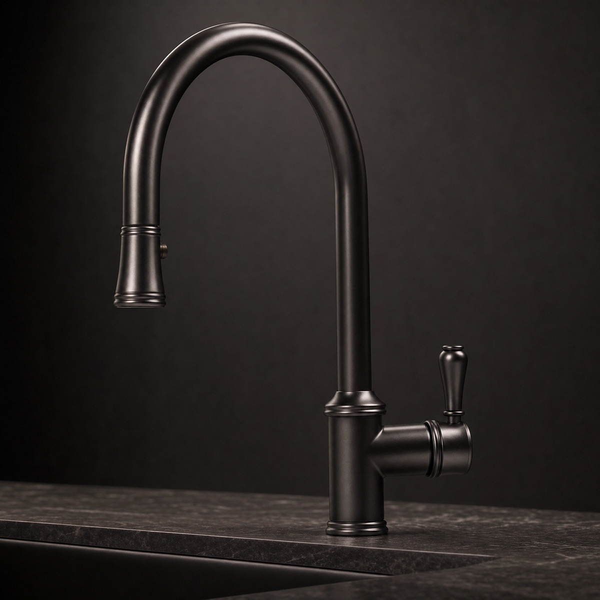Robinet douchette vintage anthracite Chambord OSCAR