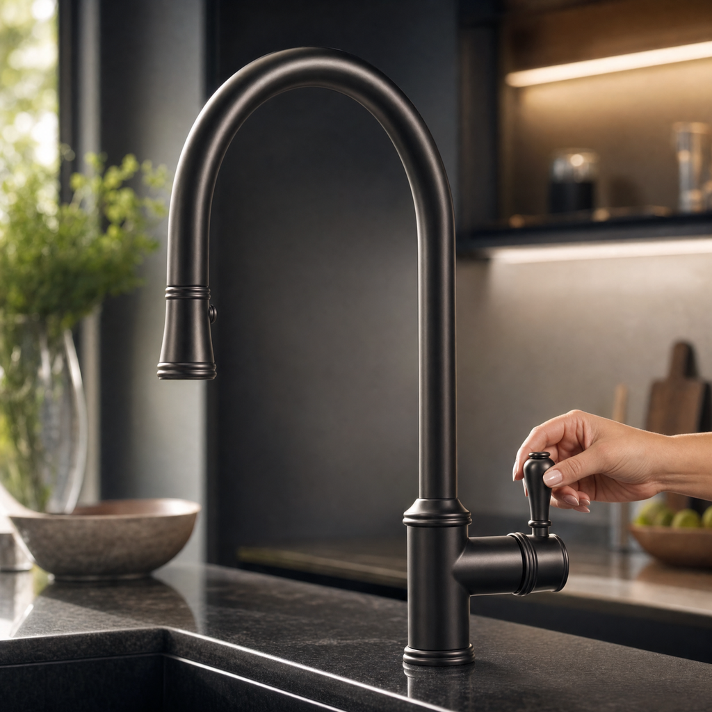 Robinet douchette vintage anthracite Chambord OSCAR
