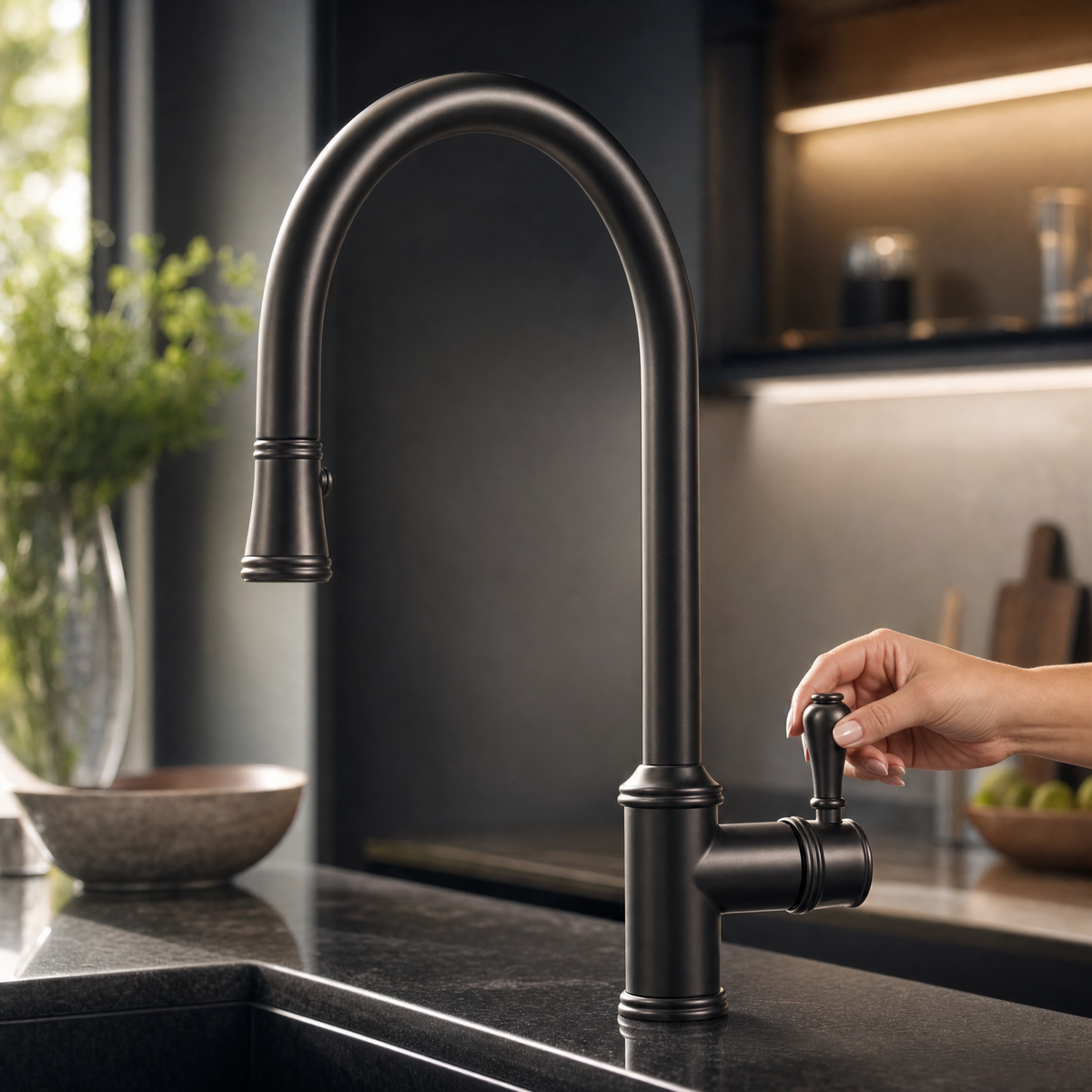 Robinet douchette vintage anthracite Chambord OSCAR