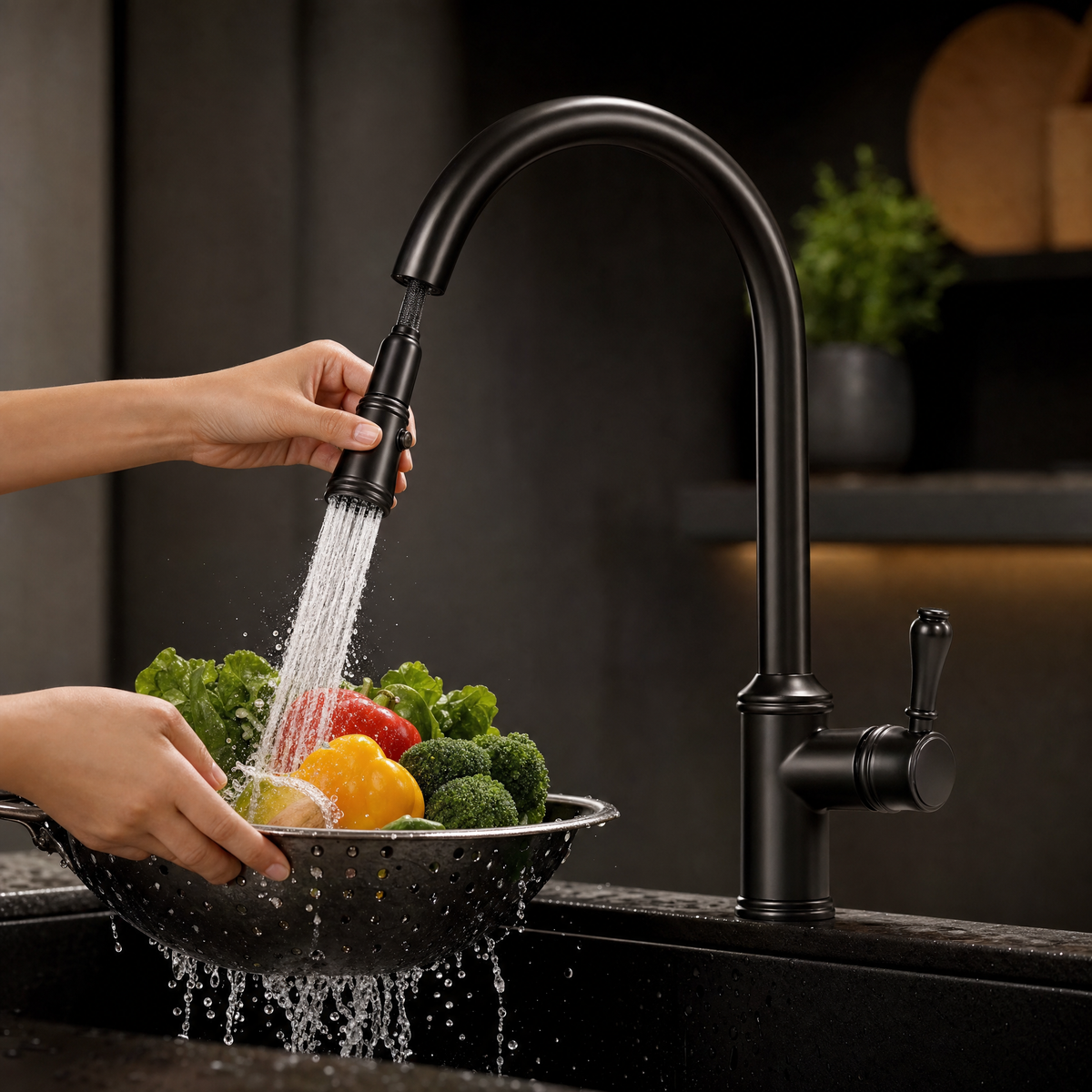 Robinet douchette vintage anthracite Chambord OSCAR